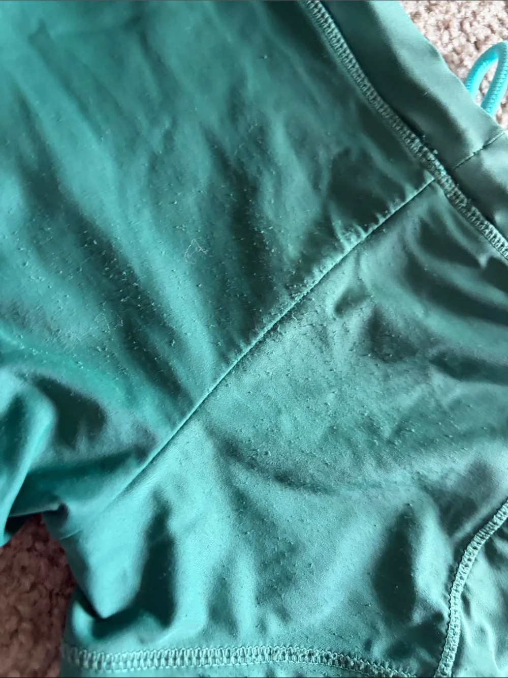 B49 Swim Zip 7-8Y Greent Swim Shorts, bum pilling